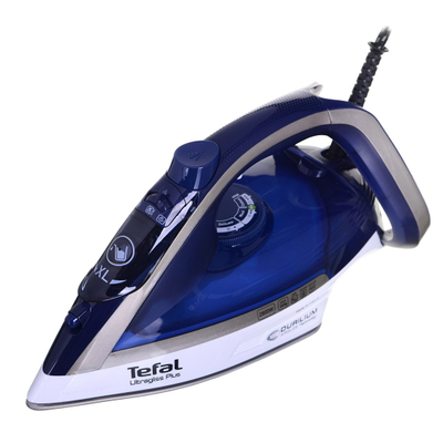 Hekur me avull Tefal Ultragliss Plus FV6812E0, 2800W, taban Durilium Airglide, blu