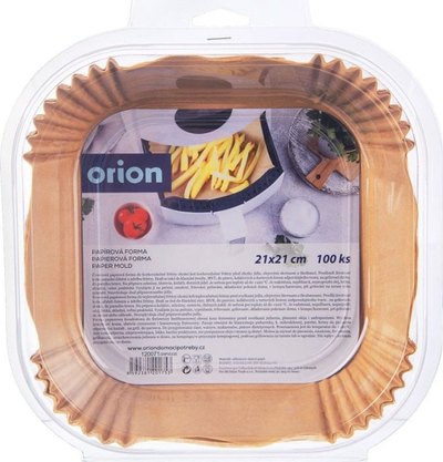 Letra pjekjeje për fritezë ajri ORION, 21 × 21 cm, 100 copa, natyrale
