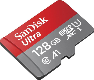 Картичка меморија SanDisk Ultra MicroSD, 128GB, Class 10, со SD адаптер