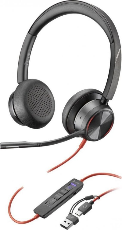 Kufje HP Blackwire 8225 (8X225AA), ANC, të zeza
