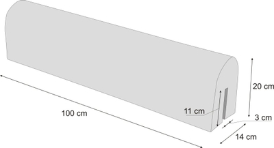 Mbrojtës anësor shtrati Hobbygarden, shkumë, 100cm, portokalli