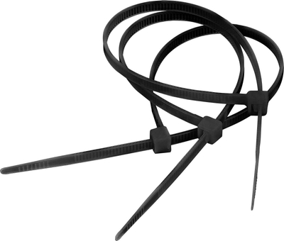 Lidhëse kabllosh Cabletech, 2.5mm 15cm, set 100 copë, të zeza