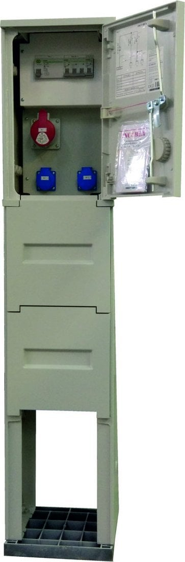 Pano shpërndarëse ndërtimi Incobex RB1/2/F, 2x2P+E, 1x16A 5P, mbi bazament