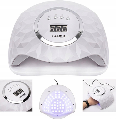 Lampë thonjsh AlleLux Y13, UV LED 248W, ekran digjital, e bardhë