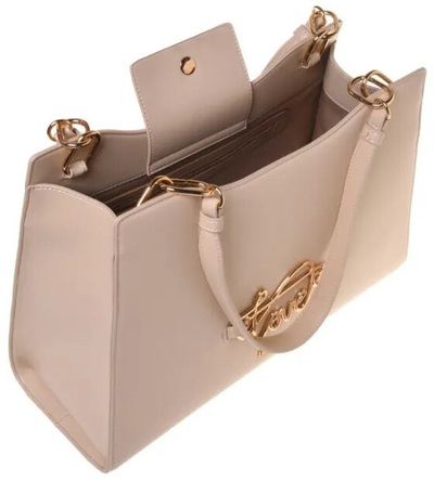 Çantë shpatulle Love Moschino JC4261PP0MKG0104, lëkurë sintetike, 36x23x15 cm, beige