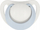 Biberon qetësues NUK Soothing, silikon, 0-6m, set 2 copë, blu e bardhë me yje