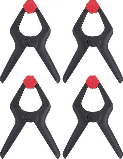 Kapëse me pranverë Toolcraft 1611470, set me 4 copë, hapje 40 mm, ngjyrë e zezë