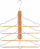 Varëse pantallonash 5five Wooden Trousers Hanger, set 4 copë, dru ahu, metalike, ngjyrë natyrale