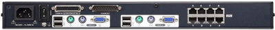 KVM switch ATEN KH2508A, 8 porta, montim në rack, i zi