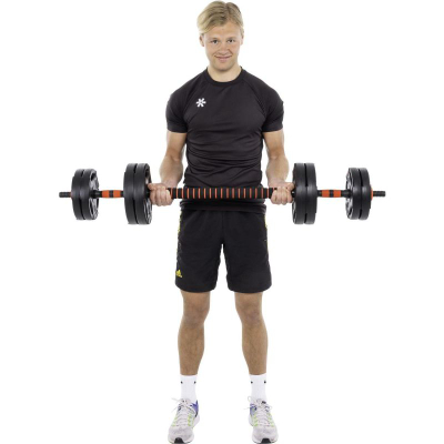 Set peshash Pure2Improve Hybrid Dumbbells 20 kg, i rregullueshëm, i zi me të kuqe