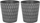 Set vazo për lule LAVRIO, 2 copa, 36 cm, gri