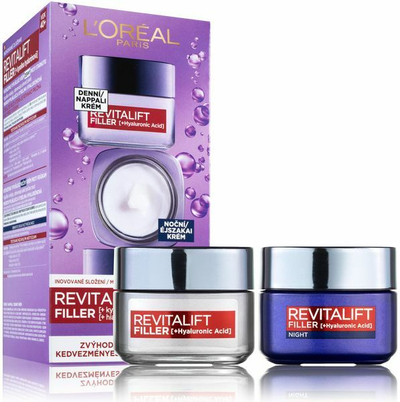 Set L´Oréal Paris Revitalift Filler, krem ??dite kundër plakjes 50 ml + Krem mbushës i natës 50 ml