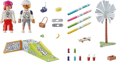 Set lodrash Playmobil Color 71515 Skate Park, 44 copa, me markera, shumëngjyrësh