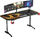 Tavolinë gaming Ultradesk Frag XXL, 160x75cm, mouse pad XXL, e zezë me të artë