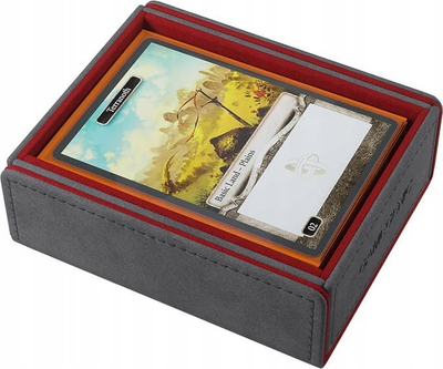 Kuti aksesorësh Gamegenic Token Keep, me magnet, me sistem CONVERTIBLE, gri e kuqe
