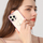 Kllëf telefoni Kingxbar Wish Series për iPhone 14, me kristale zbukurimi, rozë transparent