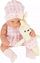 Kukull bebe MEGA CREATIVE Lovely Baby, 33cm, me mbajtëse dhe lepurush, rozë