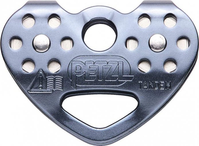 Rrotullë Petzl për zipline, efikase, për kabllo edhe litar, portokalli