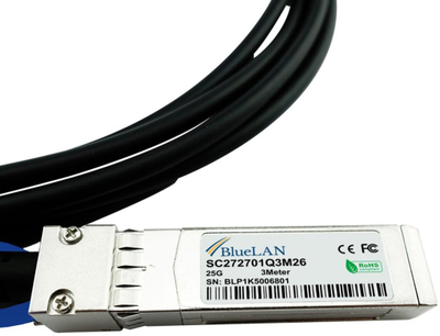 Kabllo DAC BlueLAN SFP-H25G-CU1M, 25GBASE-CR, 1m, i zi