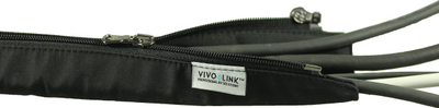Mbështjellës kabllosh Vivolink PROZIPSLEEVE0.3, diametër 22 mm, me zinxhir, i zi