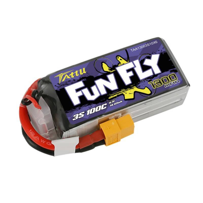 Bateri LiPo Tattu Funfly 3S, 1300mAh, 11.1V 100C, shumëngjyrëshe