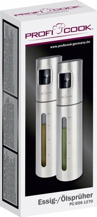 Sprucues vaji dhe uthulle Profi Cook PC-EOS 1270, set 2 copë, 100ml, çelik inox argjendtë