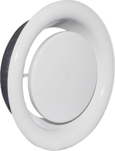 Anemostat shkarkimi SpiroFlex AW125, 125mm, alumin, i bardhë
