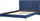 Shtrat dopio Beliani Limoux, 140 x 200 cm, kadife, blu navy