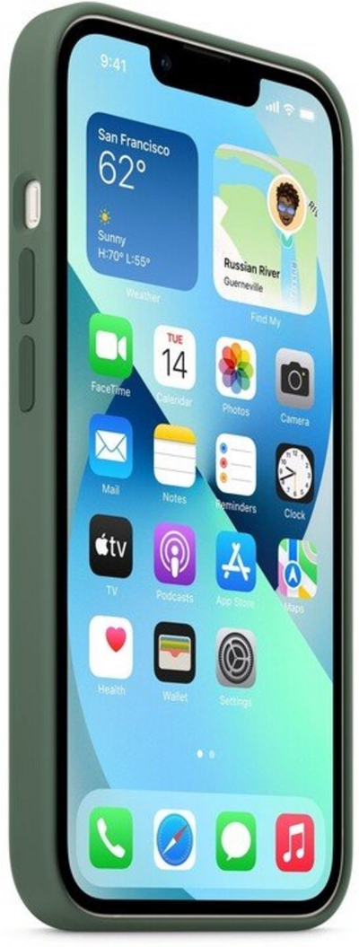Apple iPhone 13 Silicone Case me MagSafe, Eucalyptus (Seasonal Spring 2022)