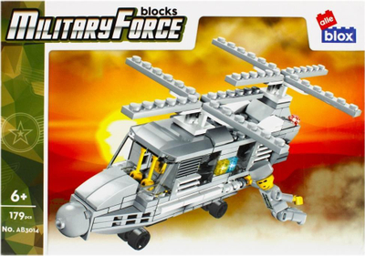 Set blloqesh për me bo lodra Alleblox Military, 179 copë, helikopter ushtarak, shumëngjyrësh