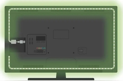 Shirit LED inteligjent Bluetooth, 2m, RGB shumëngjyrësh, me USB