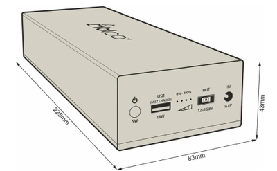 Powerbank i jashtëm Yolco CSX5, 13000mAh, 120W, i zi