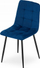 Set karrigesh Kara, kadife navy blue, këmbë metalike të zeza, 4 copa