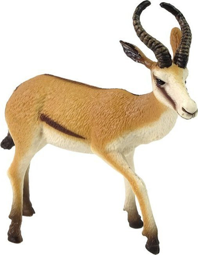 Figurinë lodër LeanToys Antelope Animals of the World, plastike, për kalamaj 3+, kafe