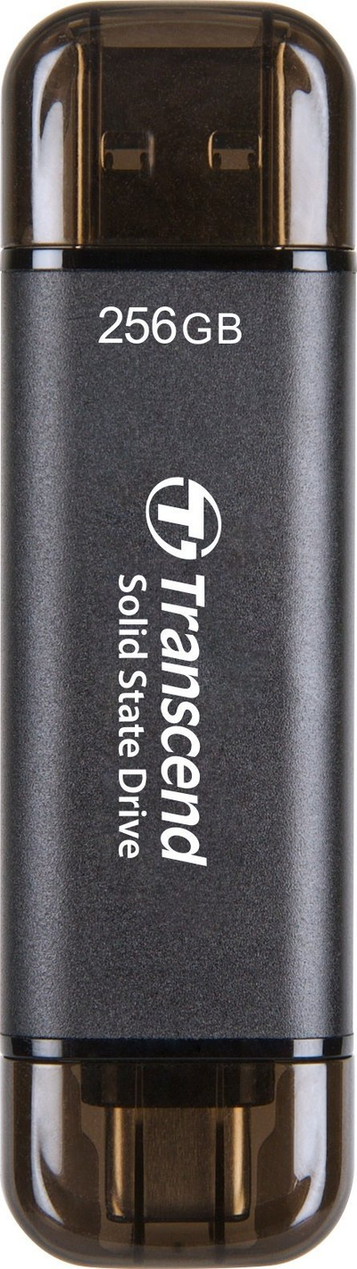 SSD i jashtëm Transcend ESD310C, 256GB, USB Type A edhe C, i zi