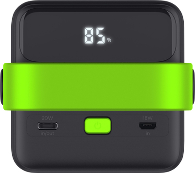 Powerbank Trust Redoh XXL, ekran, dalje USB dhe USB C, i zi