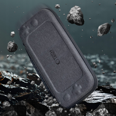 Kuti mbrojtëse Tech-Protect Hardpouch për Nintendo Switch 2, e fortë, gri e errët