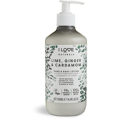 Losion për duar dhe trup I Love Naturals Lime, Ginger & Cardamon 500 ml