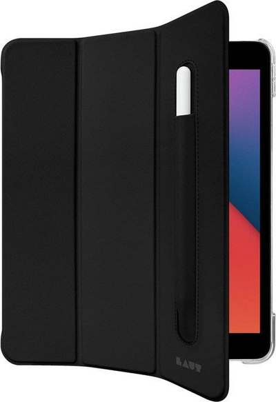 Mbrojtëse tablet LAUT HUEX për iPad 10.2", me mbajtëse Apple Pencil, me qëndrim, e zezë