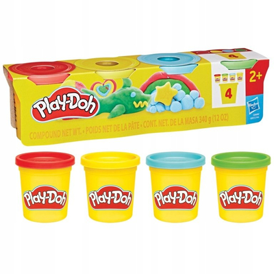 Set plasteline Play Doh 4 Classic Colours, 4 x 85g, shumengjyrëshe