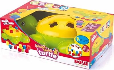 Lodër edukative Dolu Turtle Shape Sorter, forma gjeometrike, interaktive, shumëngjyrëshe