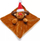 Lodër për qen Beeztees Cuddle Cloth Reindeer, pelush, me fishkëllimë, kafe
