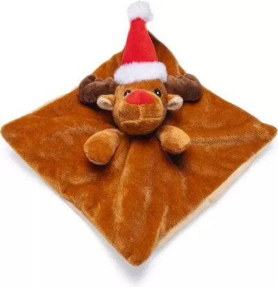 Lodër për qen Beeztees Cuddle Cloth Reindeer, pelush, me fishkëllimë, kafe