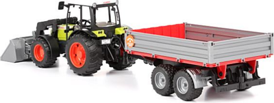 Traktor me ngarkues dhe rimorkio për fëmijë Bruder Claas Nectis 267F, 1:16, shumëngjyrësh