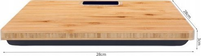 Peshore banjoje Ruhhy 22522, ekran LCD, deri 180kg, dru bambuje