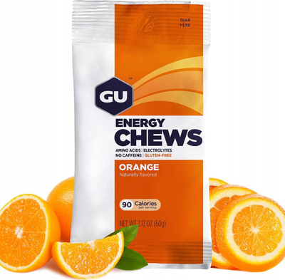 Енергетски карамели GU Energy Chews, портокал, две порции, 60g