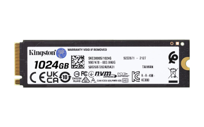 SSD Kingston KC3000, 1 TB, M.2, PCIe 4.0, NVMe, ngjyrë e zezë