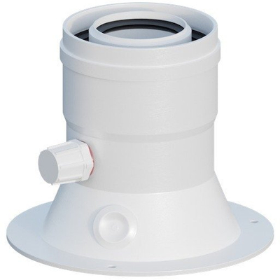 Adapter oxhaku Junkers Bosch RICOM 3012091CES, 80/125 në 60/100, i bardhë