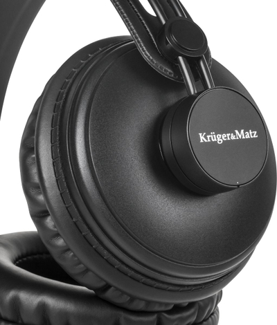 Kufje over ear Kruger&amp;Matz KM0885, 50mm, me kabëll 3m, të zeza