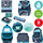 Set çante shkolle Herlitz UltraLight Plus Flower Owl, ergonomike, 750g, blu navy turquoise